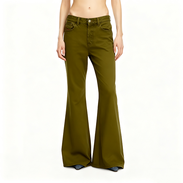 Olive Green Flared Pants