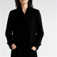 Black Wool Longline Coat